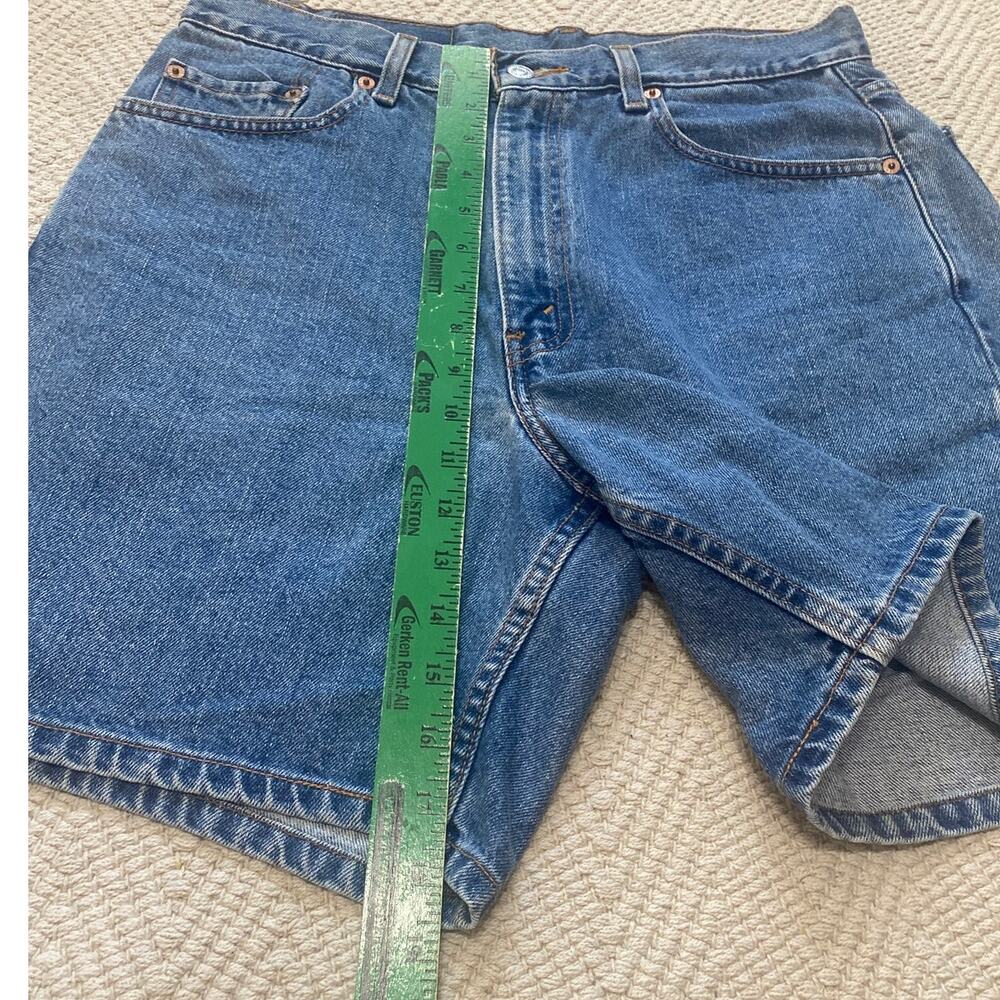 Vtg Levis 550 Shorts Men 34 Medium Wash Blue Denim Jorts Y2K 2001 Relaxed Fit - Picture 7 of 8
